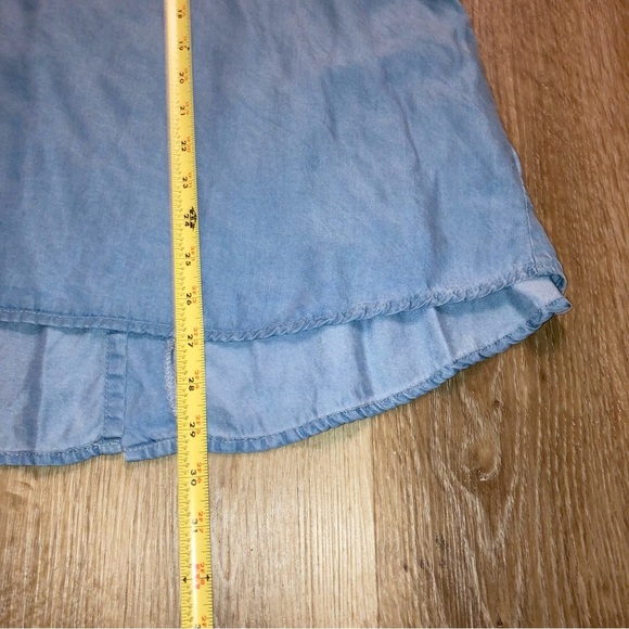 Perch by Blu Pepper Blue chambray Relaxed Blouse Size 2XL | Boho Beach Vacation - Picture 10 of 12